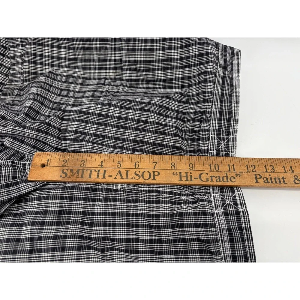 Polo Ralph Lauren, Swimsuit Trunks Black/White Plaid (NO Tie for Waist), Large